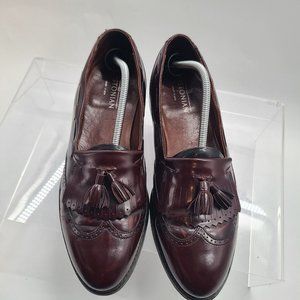 Bostonian Leather Burgundy Kiltie Tassel Loafers 21248 Dress Shoes‎ Mens 12 D/B